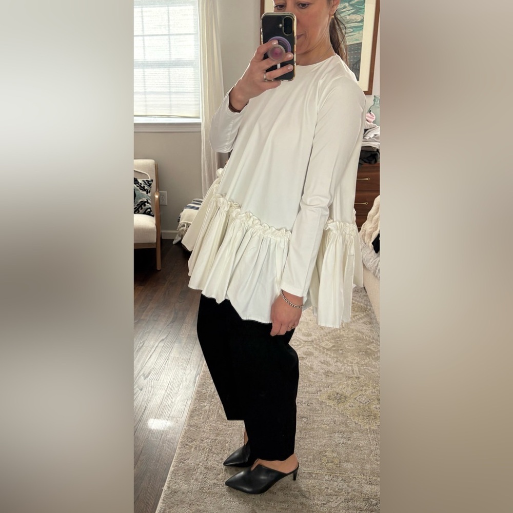 ASOS Dramatic Ruffle Bell Dress/Top Long Sleeve - Picture 2 of 11